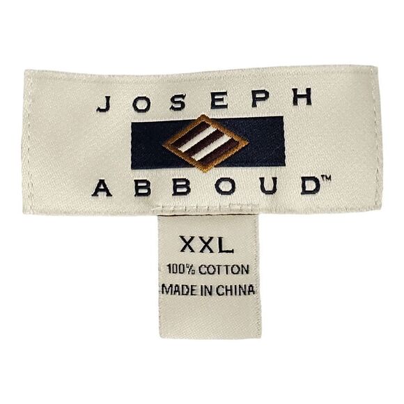 Joseph Abboud Sport Shirt XXL Button Up Short Sleeve Blue Geometric Print Casual - Picture 5 of 9